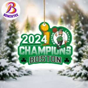 Official Boston Celtics 2024 National Basketball Association NBA Champions Xmas Gift Christmas Holiday Ornament