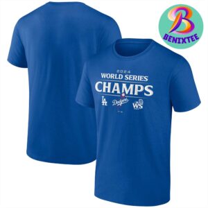 Official Logo Los Angeles Dodgers 2024 MLB World Series Champions Blue Unisex T-Shirt