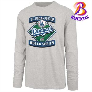 Official Los Angeles Dodgers ’47 Gray 2024 World Series Franklin Long Sleeve T-Shirt