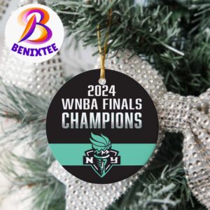 Official New York Liberty 2024 WNBA Finals Champions Xmas Gift Christmas Holiday Ornament