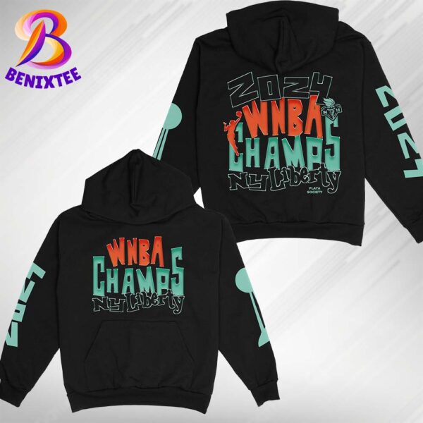 Official New York Liberty Playa Society 2024 WNBA Finals Champions Premium Hoodie Shirt