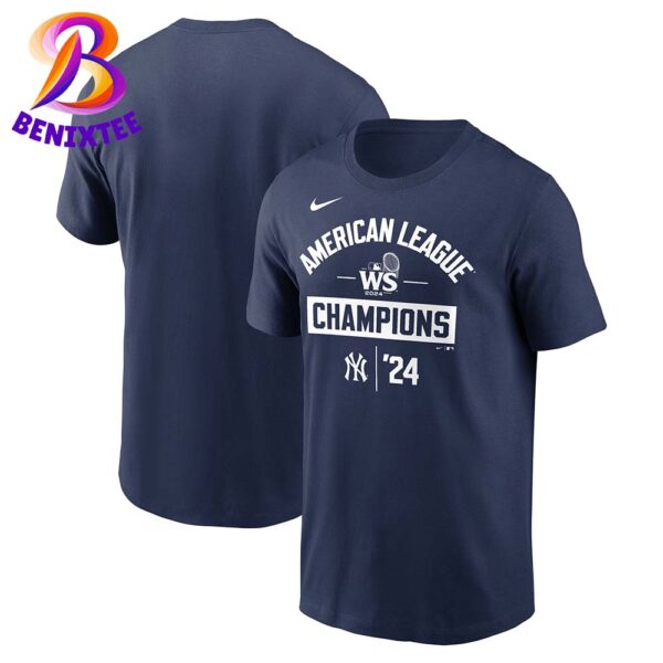 Official New York Yankees Nike 2024 American League Champions Arched Lockup T-Shirt