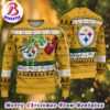 NFL Pittsburgh Steelers Football Grinch Xmas Pattern Knitted Ugly Christmas Sweater