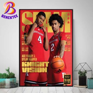 SLAM 253 Cover Ace Bailey And Dylan Harper From Rutgers Scarlet Knights Knight Vision Gold The Metal Editions Home Decor Poster Canvas