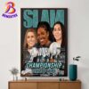 SLAM 253 Gold The Metal Editions Cover New York Liberty Championship State Of Mind 2024 WNBA Finals With Player Sabrina Ionescu Jonquel Jones And Breanna Stewart Poster Canvas