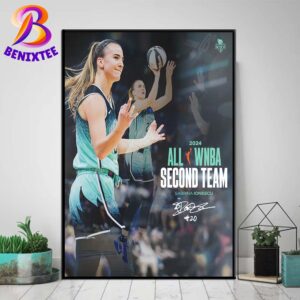 Sabrina Ionescu New York Liberty All-WNBA Second Team 2024 Wall Decor Poster Canvas