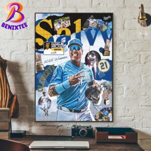 Salvador Perez Has Been Named The 2024 Roberto Clemente Award Winner Home Decor Poster Canvas