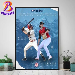 Spokane Indians MLB Pipeline Kyle Karros And Chase Dollander Colorado Rockies Minor League Hitter And Pitcher Of The Year Poster Canvas