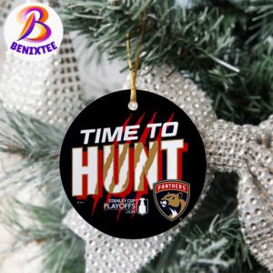 Time To Hunt Florida Panthers NHL Stanley Cup Champions 2024 Christmas Tree Decorations Ornament