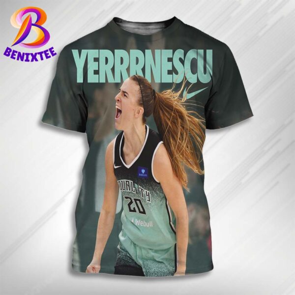 Yerrrnescu Nike Tribute Sabrina Ionescu New York Liberty From Downtown NY All Over Print Shirt