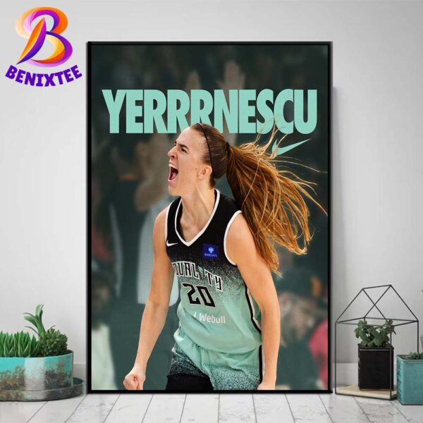 Yerrrnescu Nike Tribute Sabrina Ionescu New York Liberty From Downtown NY Home Decor Poster Canvas