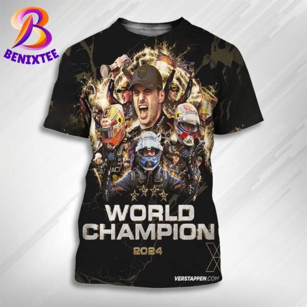 2024 F1 World Champion Has Named Is Max Verstappen All Over Print Shirt