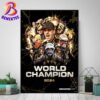 Max Verstappen World Champion 2024 With 4th World Champion Home Decor Poster Canvas