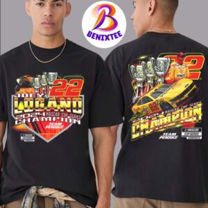 2024 NASCAR Cup Series Champion Car 22 Joey Logano Team Penske Two Sides Print Vintage T-Shirt