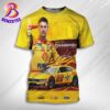 Official Joey Logano Checkered Flag Sports Yellow 2024 NASCAR Cup Series Champion Sublimated Total Print T-Shirt