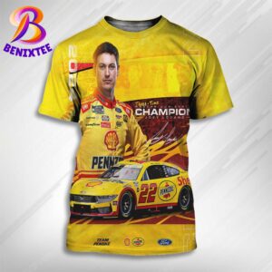 2024 NASCAR Cup Series Champion Three-Time Is Joey Logano 22 From Team Penske All Over Print Shirt