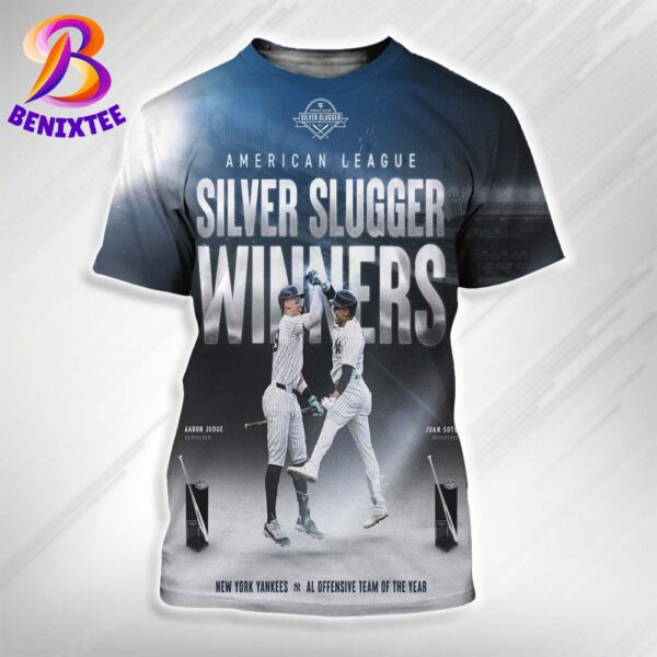 Aaron Judge And Juan Soto Team New York Yankees Winning The 2024 AL Offensive Team Of The Year Silver Slugger Award 3d Shirt