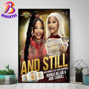 Bianca Belair And Jade Cargill And Still WWE Women’s Tag Team Champions WWE Crown Jewel Champions 2024 Home Decor Poster Canvas