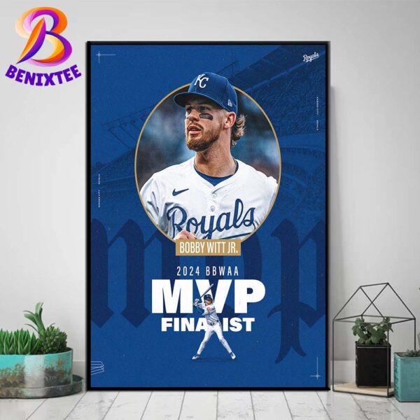 Bobby Witt JR 2024 American League MVP Award Finalist Home Decor Poster Canvas