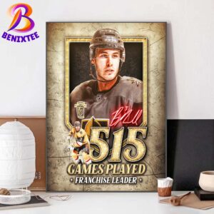 Brayden McNabb Has Set A New Franchise Record For Games Played With 515 Home Decor Poster Canvas