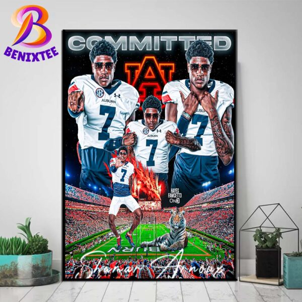 CB Shamar Arnoux Has Flipped His Commitment From USC To Auburn Tigers Home Decor Poster Canvas