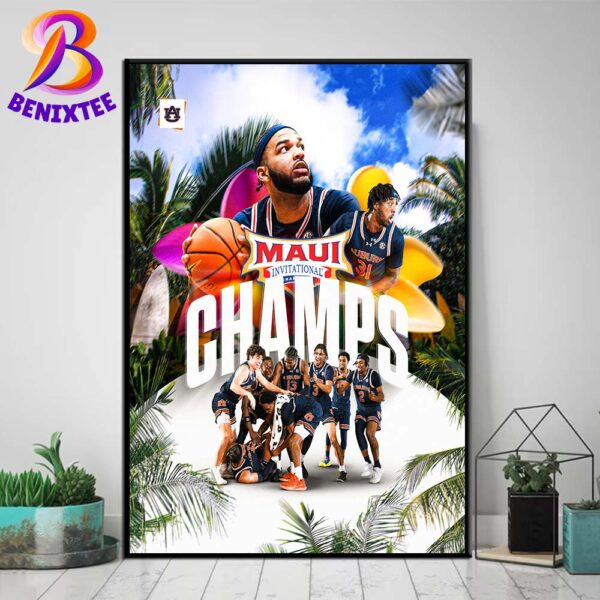 Congrats Auburn Tigers Basketball 2024 Maui Invitational Champs Champions Home Decor Poster Canvas