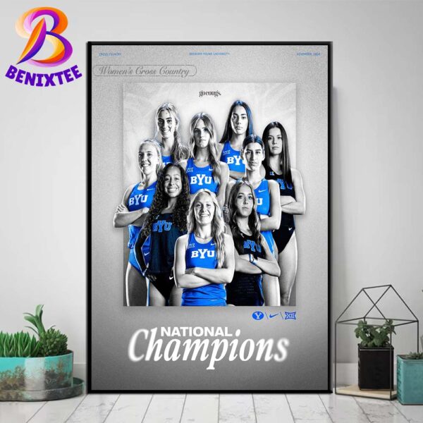 Congrats BYU Cougars 2024 NCAA Women’s Cross Country National Champions Poster Canvas For Home Decor