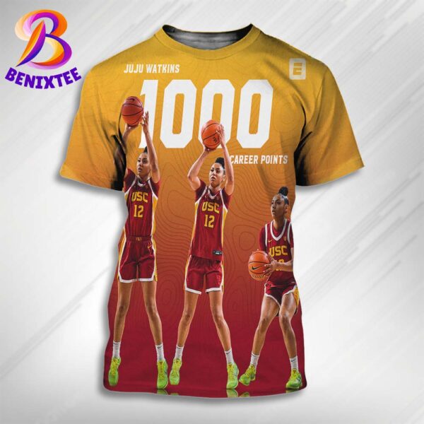 Congrats JuJu Watkins Reaches 1000 Career Points As USC Women It Only Took 38 Games All Over Print Shirt