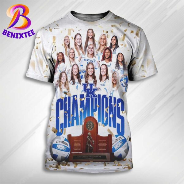 Congrats Kentucky Wildcats Volleyball Women’s SEC 2024 Champions All Over Print Shirt