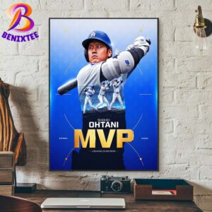 Congrats Shohei Ohtani 2024 National League Most Valuable Player MVP Poster Canvas For Home Decor