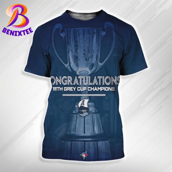 Congratulations 111th Grey Cup Champions 2024 Is Toronto Argonauts All Over Print Shirt