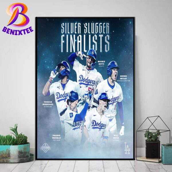 Congratulations Los Angeles Dodgers To Our Silver Slugger Finalists Home Decor Poster Canvas