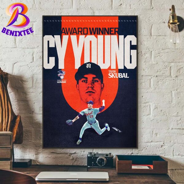 Congratulations To 2024 American League Cy Young Award Winner Tarik Skubal Of The Detroit Tigers Poster Canvas