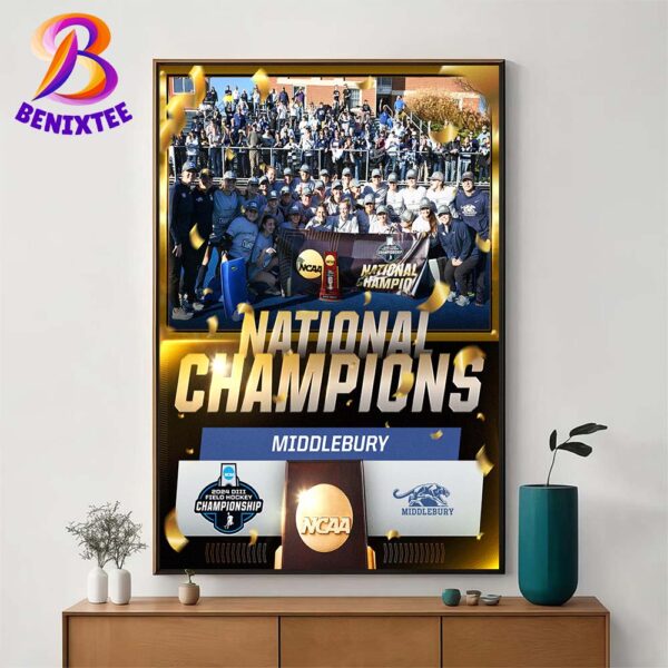 Congratulations To Middlebury The NCAA 2024 Division III Field Hockey Champions Home Decor Poster Canvas