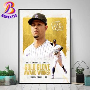 Ezequiel Tovar Is The Youngest Gold Glove Shortstop In 2024 National League History Poster Canvas For Home Decor