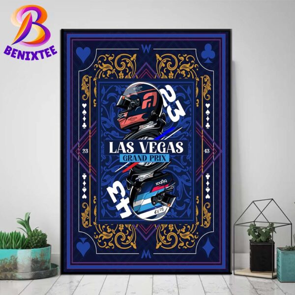 F1 Williams Racing Poster For The 2024 Las Vegas Grand Prix Decor Poster Canvas