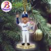 Freddie Freeman Los Angeles Dodgers FOCO 2024 World Series Champions MVP Fanatics Exclusive Christmas Holiday Decorations Ornament