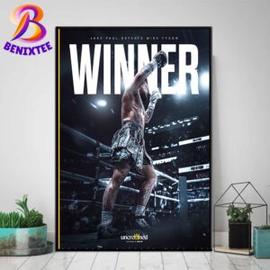 Jake Paul Defeats Mike Tyson Just Beat The Baddest Man On The Planet Home Decor Poster Canvas