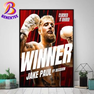 Jake Paul Defeats Mike Tyson Via Unanimous Decision Poster Canvas For Home Decor