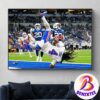 J K Dobbins Los Angeles Chargers Week 11 Touchdown Dive Vs Cincinnati Bengals Poster Canvas For Home Decor