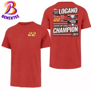 Joey Logano 2024 NASCAR Cup Series Champion Backer Franklin Two Sides Print Vintage T-Shirt