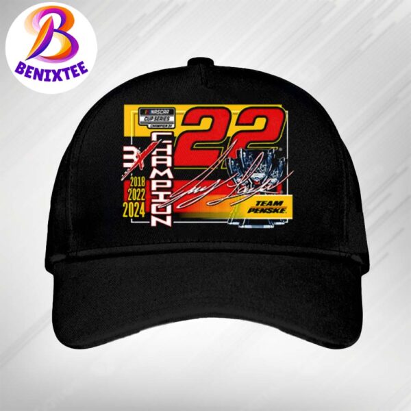 Joey Logano 22 Team Penske 2024 NASCAR Cup Series Champion 3x Champions 2018 2022 2024 Classic Cap