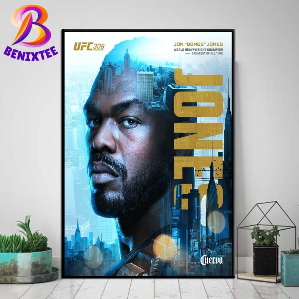 Jon Jones UFC 309 Defeats Stipe Miocic By KO To Remain The UFC Heavyweight Champion Of The World Home Decor Poster Canvas