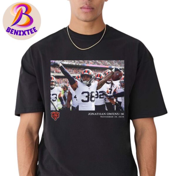 Jonathan Owens Chicago Bears NFL Week 12 Flash Features Vintage T-Shirt