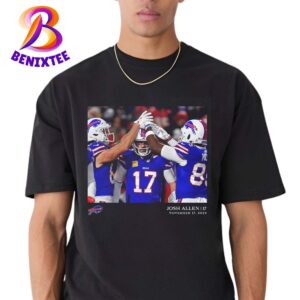 Josh Allen 17 Buffalo Bills NFL Flash Features Week 11 On November 17 2024 Unisex T-Shirt