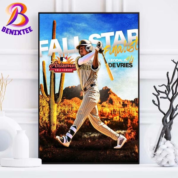 Leodalis Devries Has Been Name Arizona Fall League 2024 Fall Stars Game Home Decor Poster Canvas