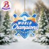 Enrique Hernandez Los Angeles Dodgers FOCO 2024 World Series Champions Player In Trophy Christmas Ornament