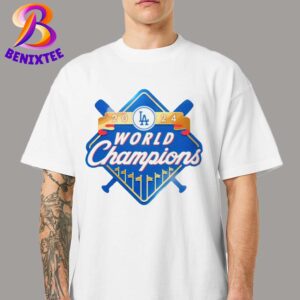 Los Angeles Dodgers 2024 MLB World Series Champions Official Logo Premium T-Shirt