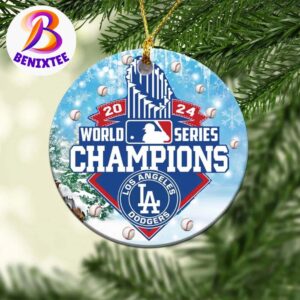 Los Angeles Dodgers Baseball MLB World Series 2024 Champions Holiday Christmas Decorations Ornament