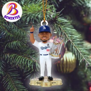 Mookie Betts Los Angeles Dodgers FOCO 2024 World Series Champions Xmas Gift Christmas Holiday Ornament